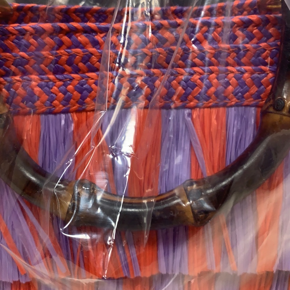 ERIC JAVITS LIL’ MAMBO STRAW BAG IN FIESTA - Picture 13 of 13